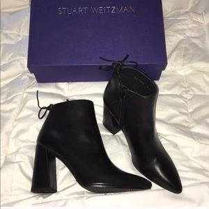 Stuart Weitzman Grandiose Booties Black leather